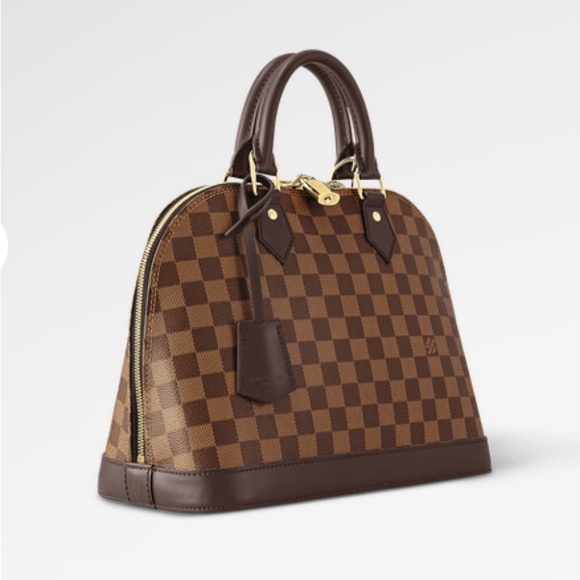 Louis Vuitton Alma Top Handle  Bag Brown Canvas - Picture 4 of 16